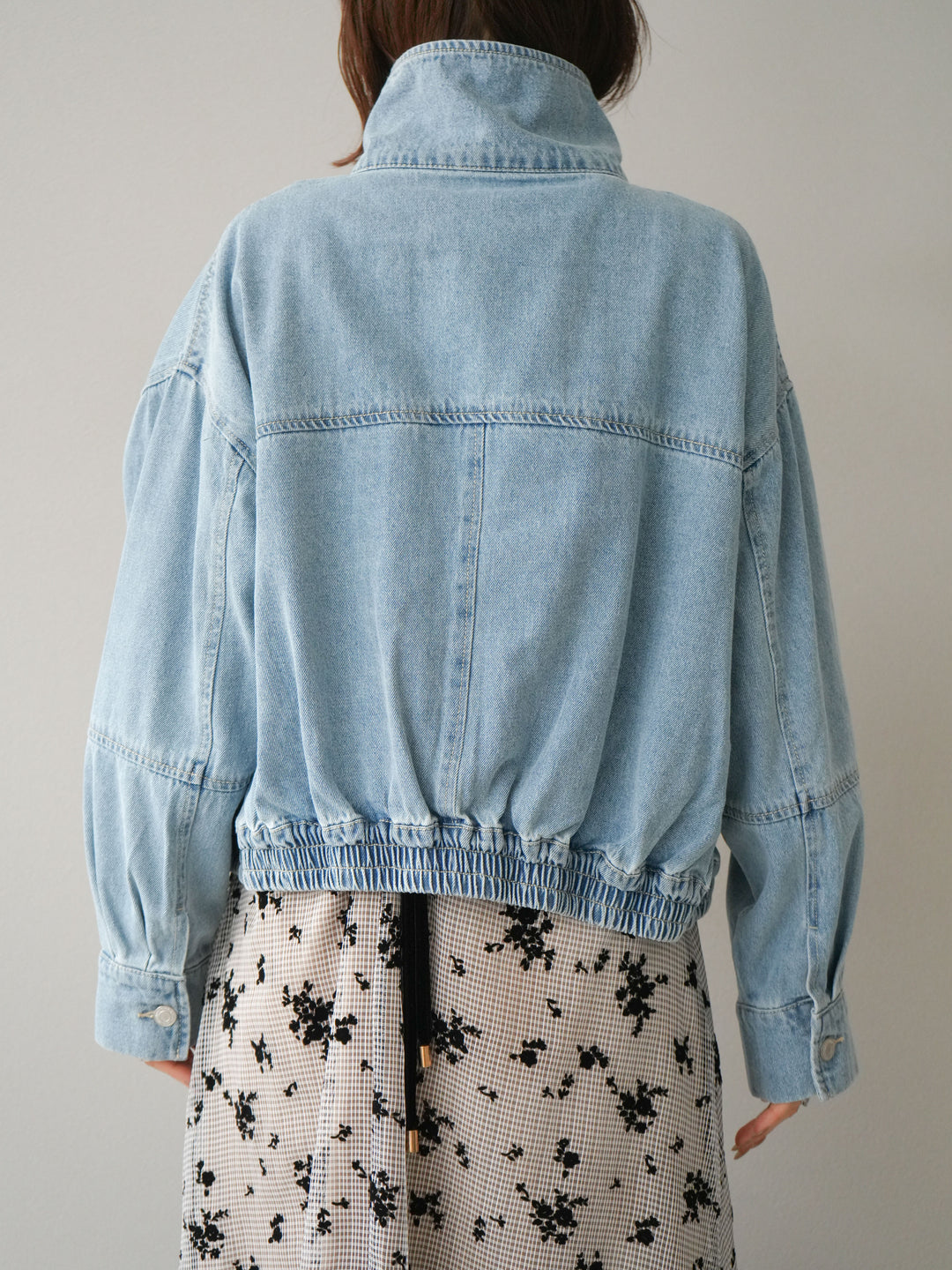 [予約]ZIPポケットデニムショートブルゾン/ブリーチ