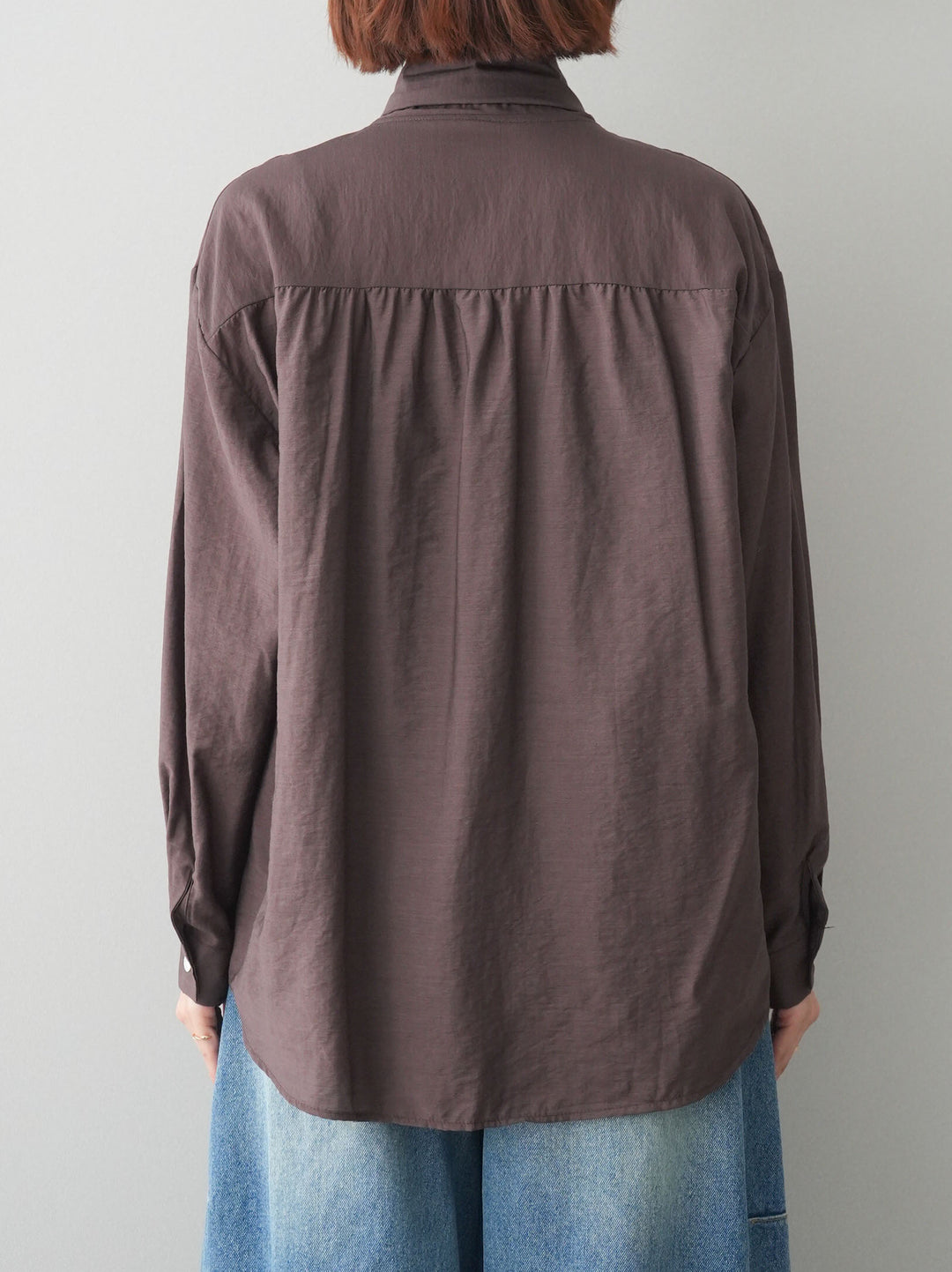 [予約]シアーボウタイブラウス/brown