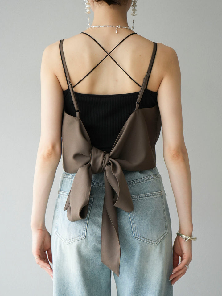 [Pre-order] Back Big Ribbon Bustier/Brown