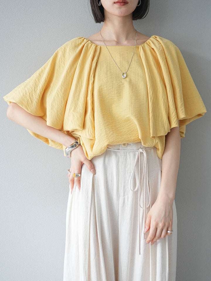 [套裝] 燈籠袖褶襉設計襯衫 + 可選配件套裝（2 套）