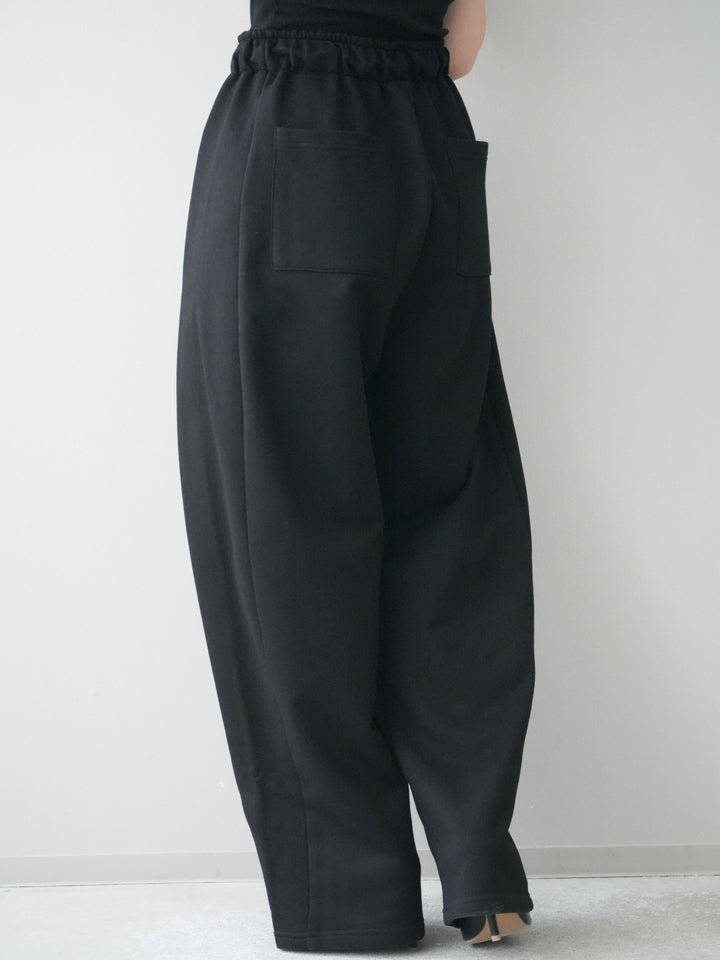 [予約]裾ZIPスエットワイドパンツ/black