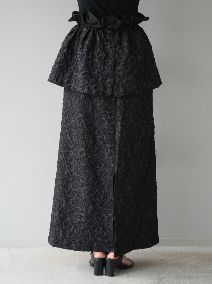 [予約]膨れジャガードマルチWAYスカート/ブラック