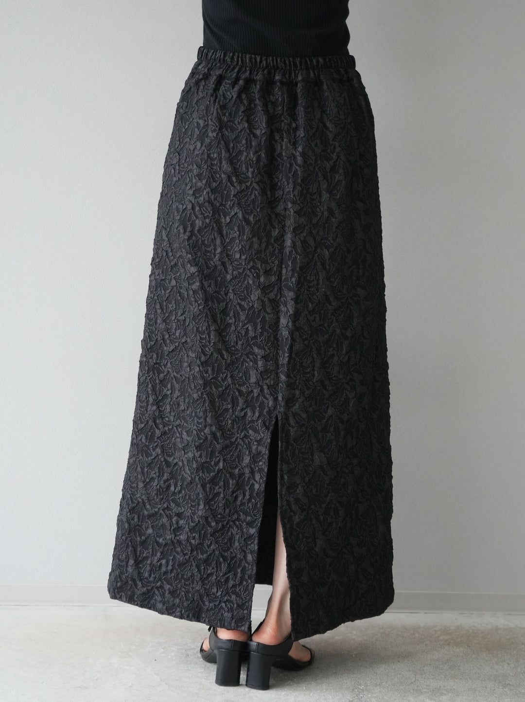 [予約]膨れジャガードマルチWAYスカート/ブラック