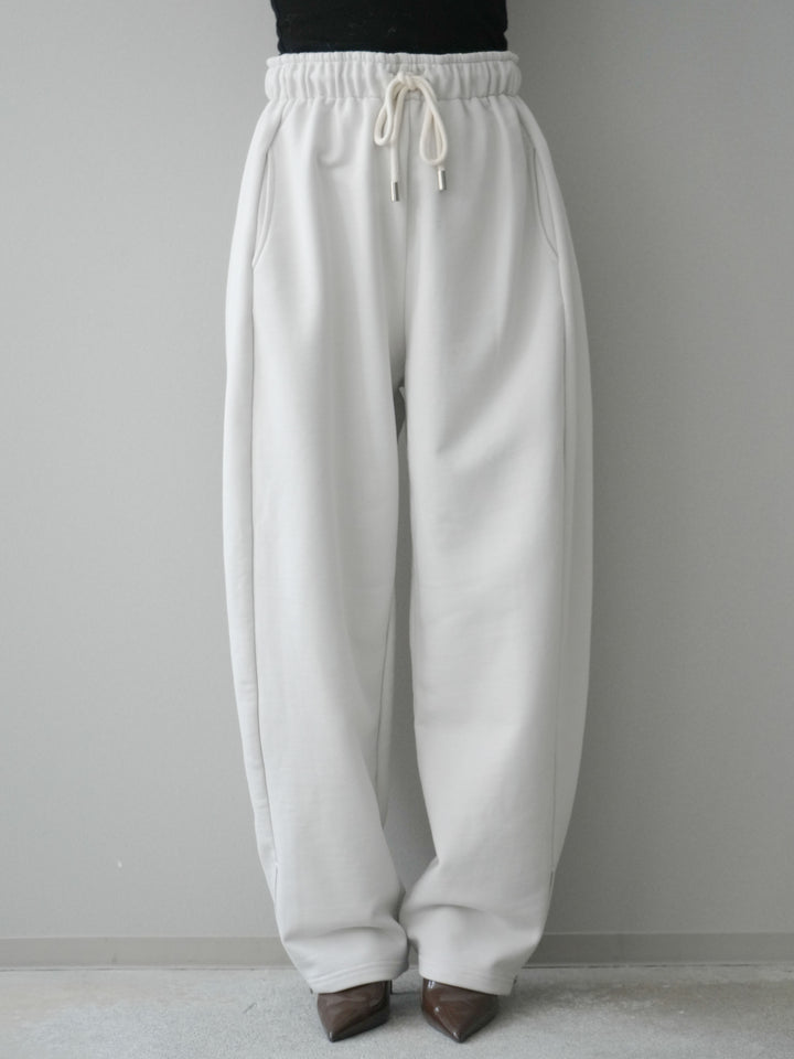 [予約]裾ZIPスエットワイドパンツ/ivory