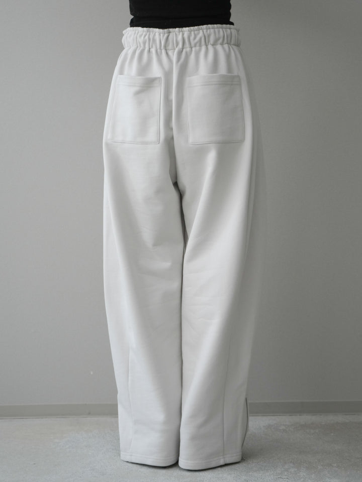 [予約]裾ZIPスエットワイドパンツ/ivory