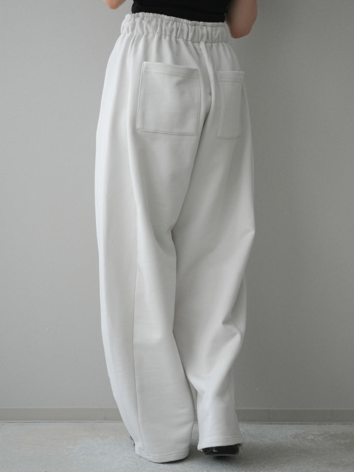 [予約]裾ZIPスエットワイドパンツ/ivory