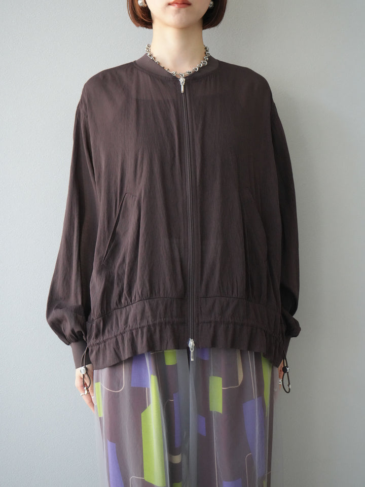 [預訂] Washer Sheer Blouson/棕色