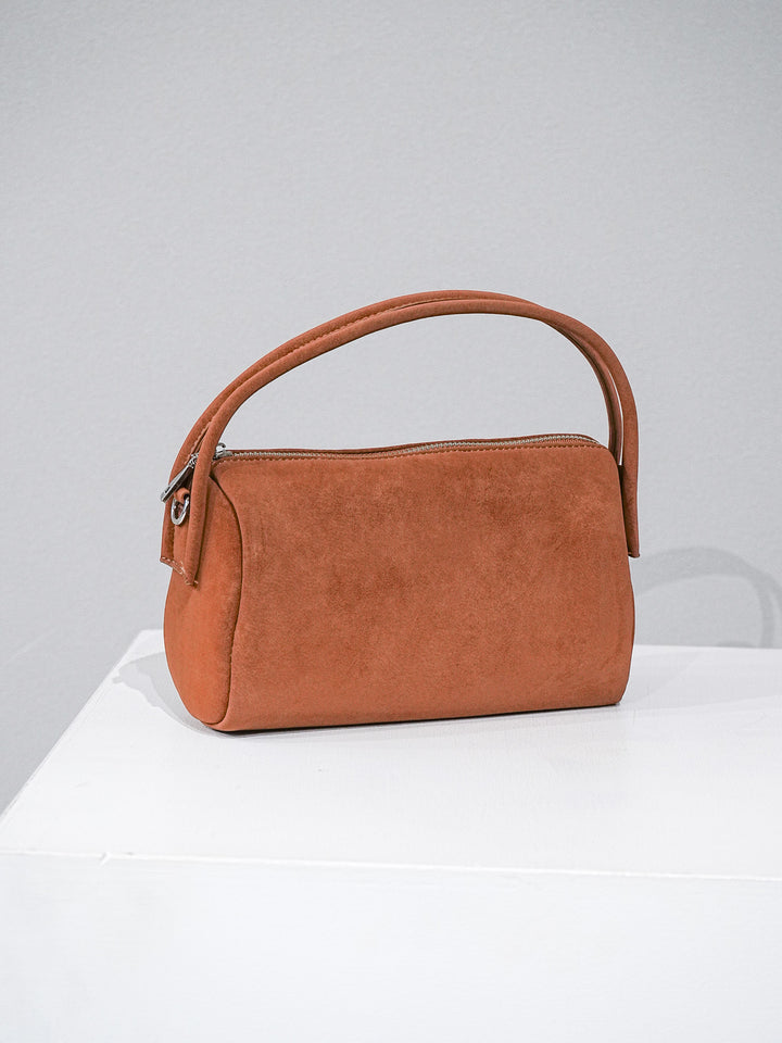 [予約]ワンハンドルソフトレザーミニバック/キャメル