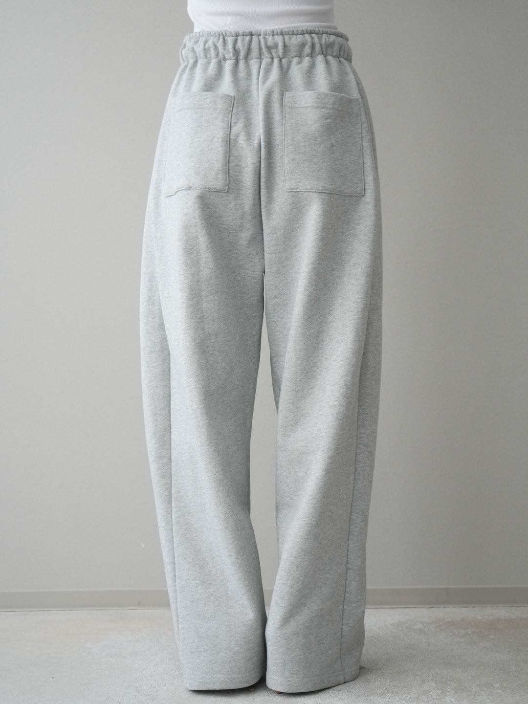 [予約]裾ZIPスエットワイドパンツ/gray