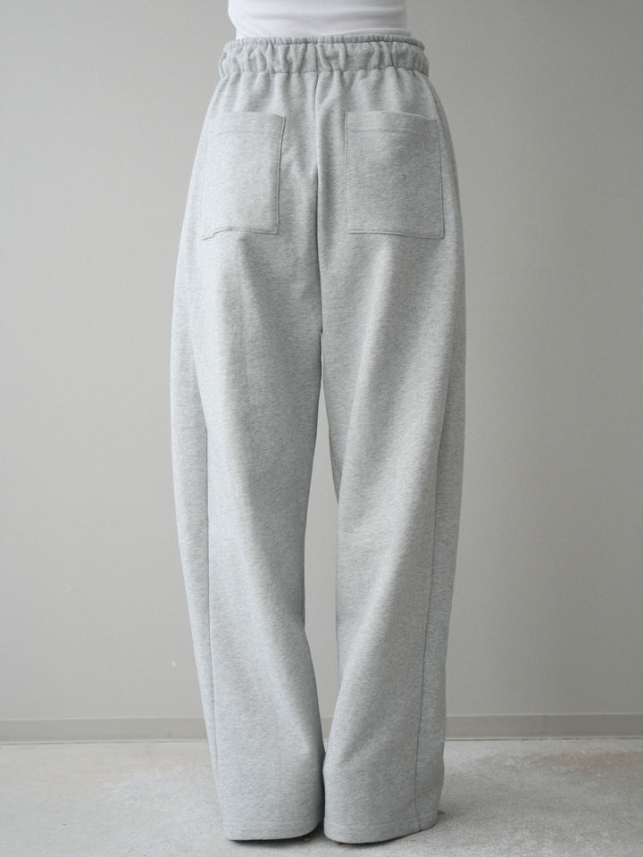 [予約]裾ZIPスエットワイドパンツ/gray