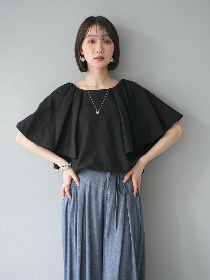 [套裝] 燈籠袖褶襉設計襯衫 + 可選配件套裝（2 套）