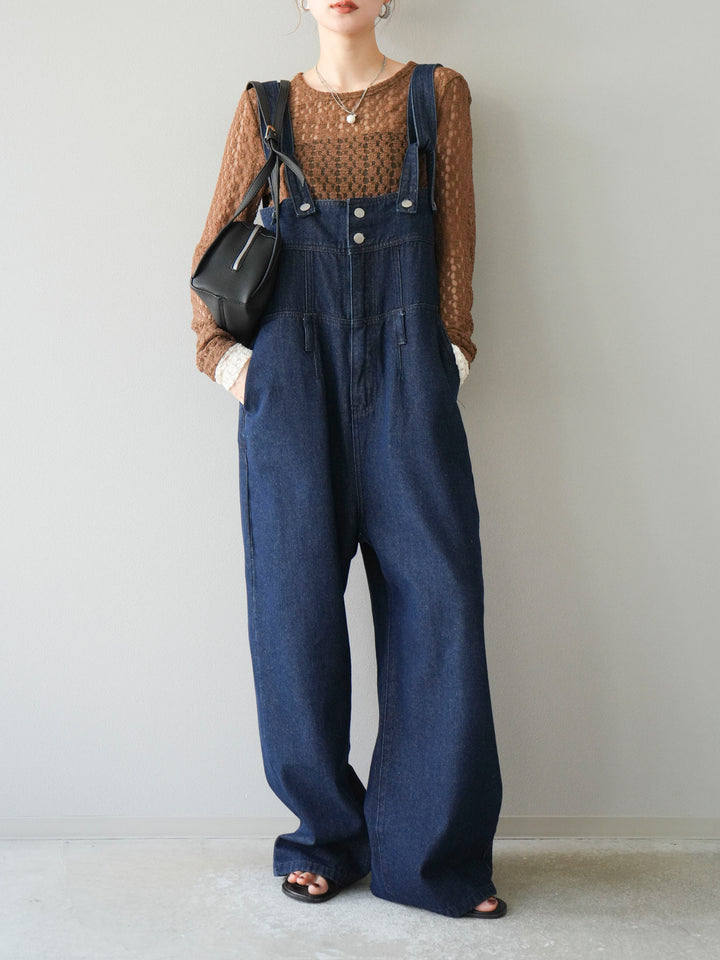 [予約]袖配色カットレーストップス/ブラウン