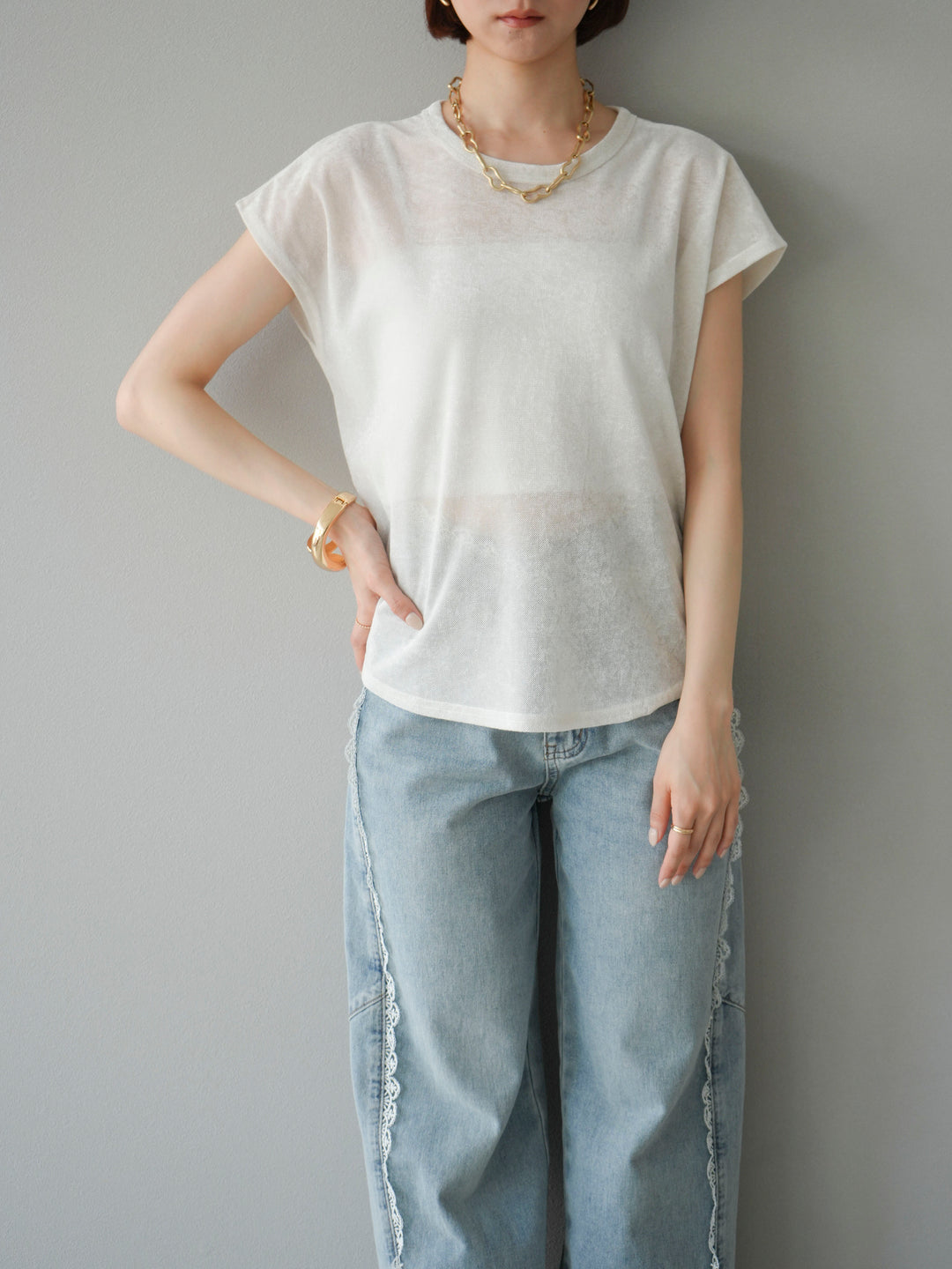 [予約]シアーベロアプルオーバー/オフ