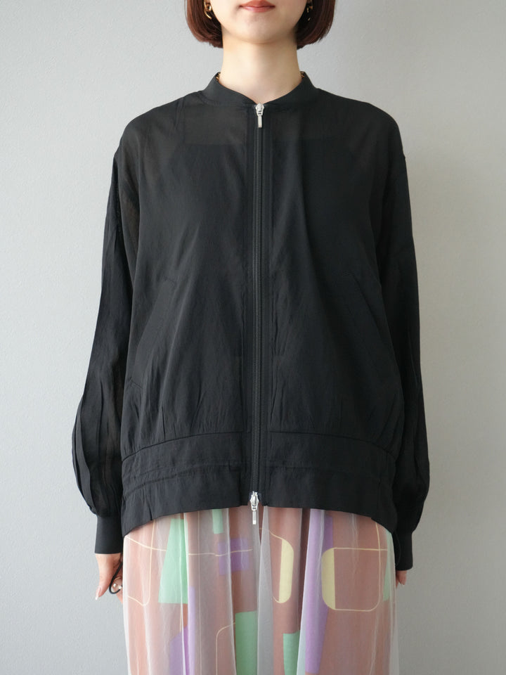 [預訂] Washer Sheer Blouson/黑色