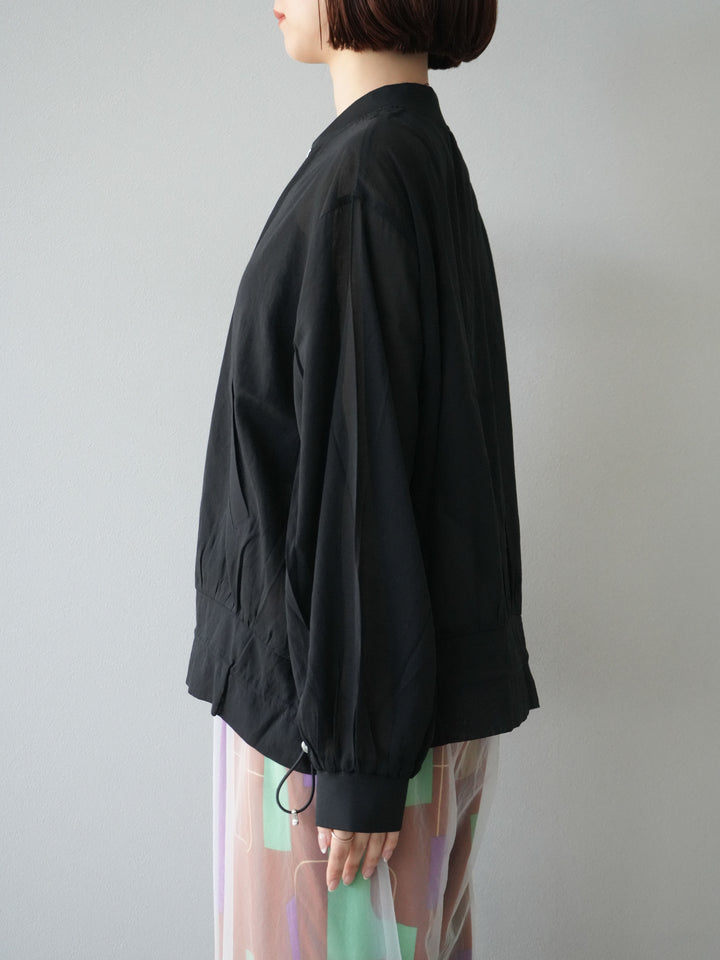 [預訂] Washer Sheer Blouson/黑色