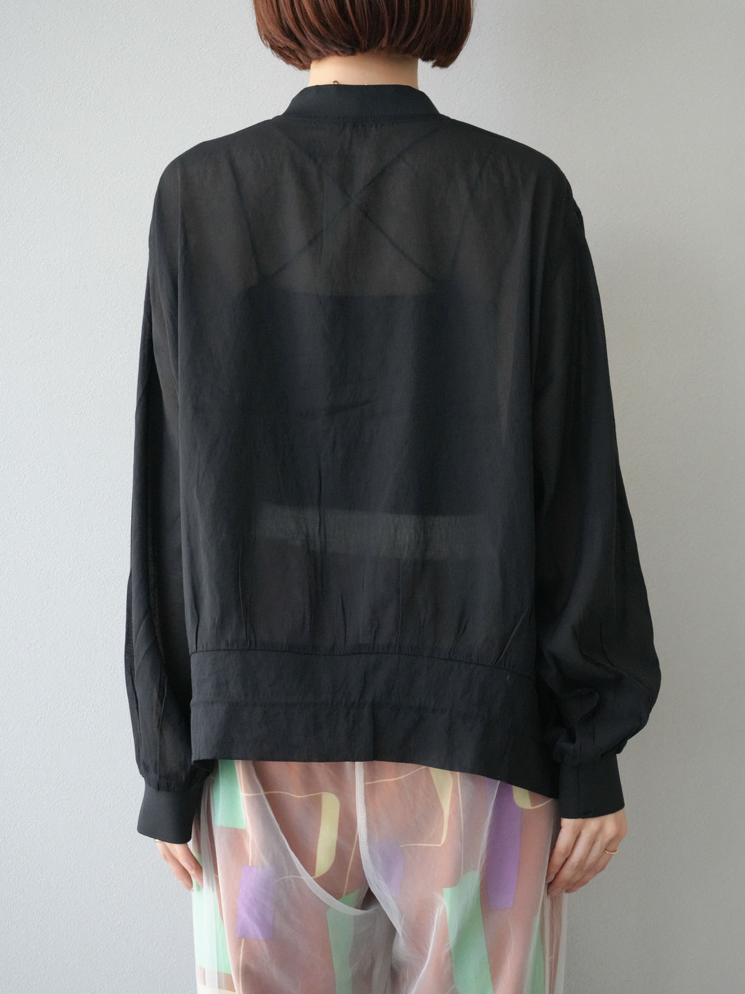 [預訂] Washer Sheer Blouson/黑色