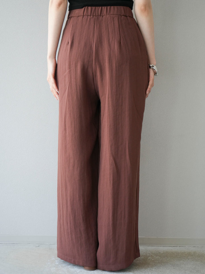 [SET]アシンメトリーショルダーデザイントップス＆ワイドパンツSET UP(2set)