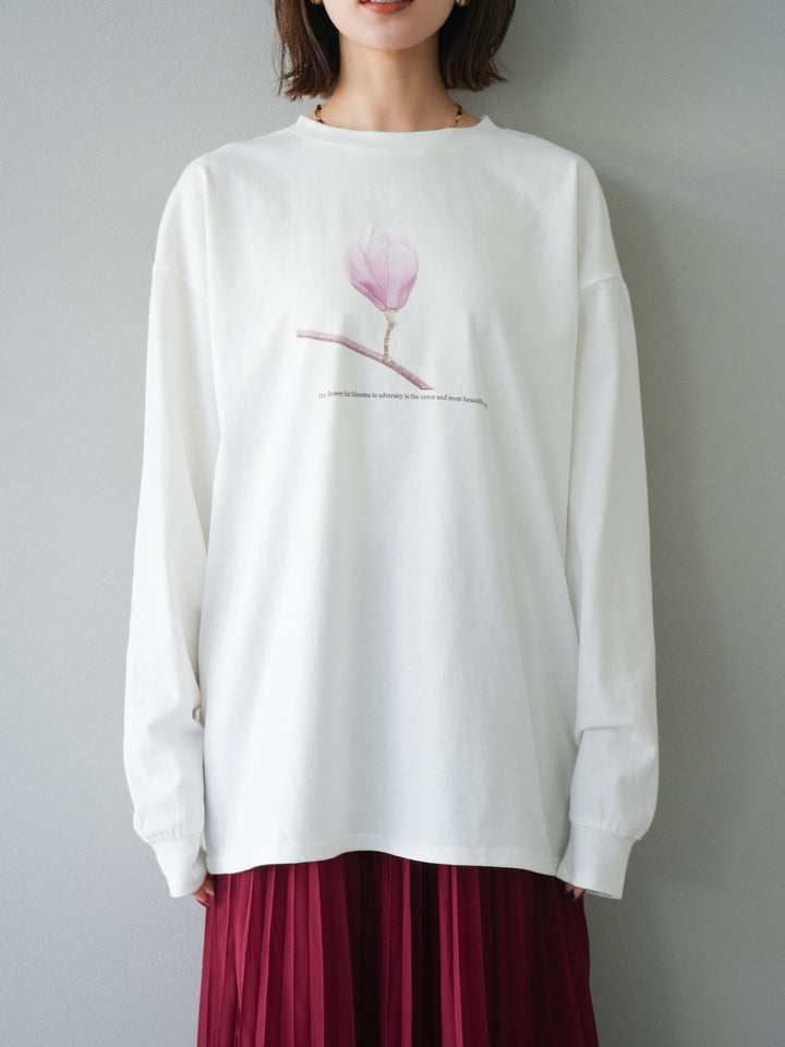 [予約]フラワーフォトプリントBIGロンT /オフ3