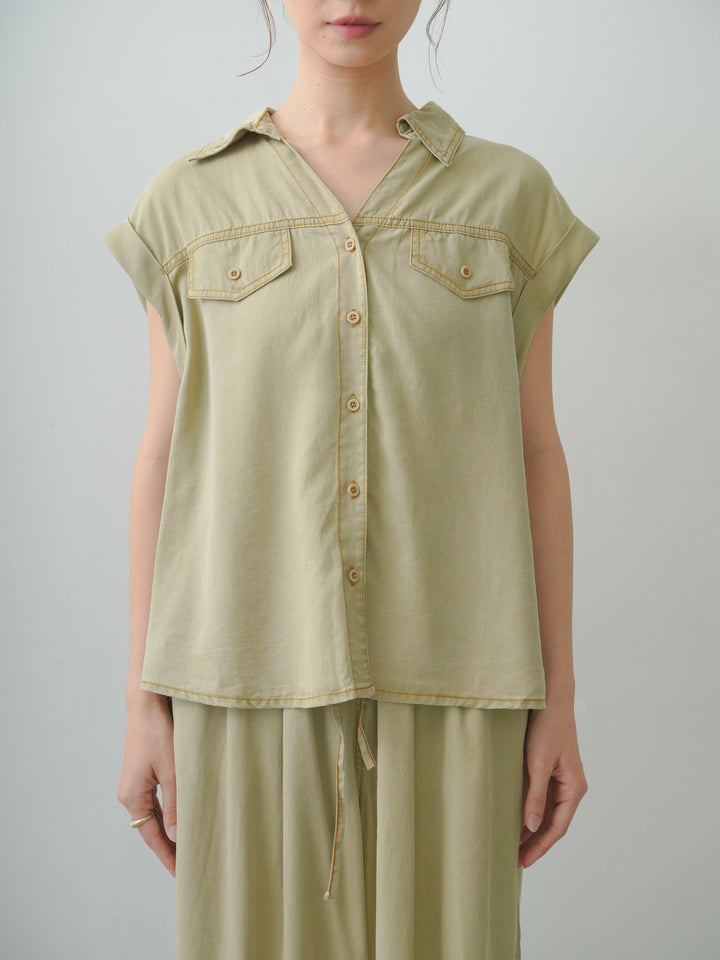 [予約]ヴィンテージウォッシュフレンチシャツ/beige