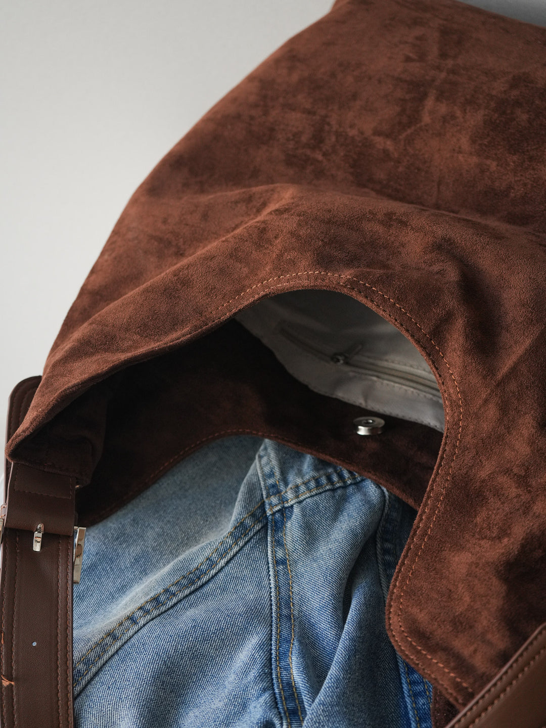 [予約]スウェードビックショルダーBAG/brown