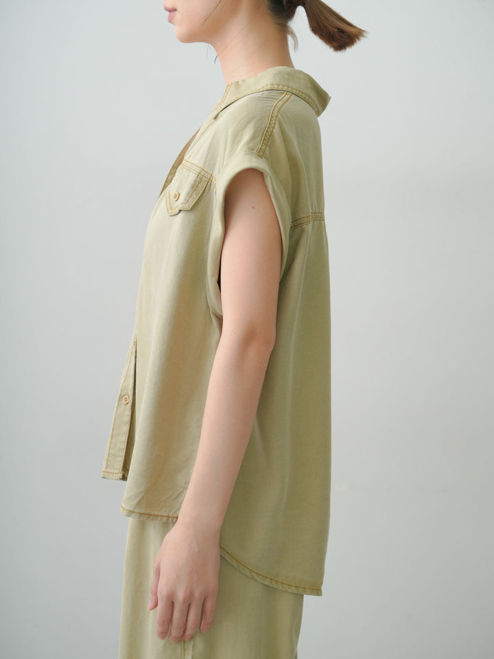 [予約]ヴィンテージウォッシュフレンチシャツ/beige