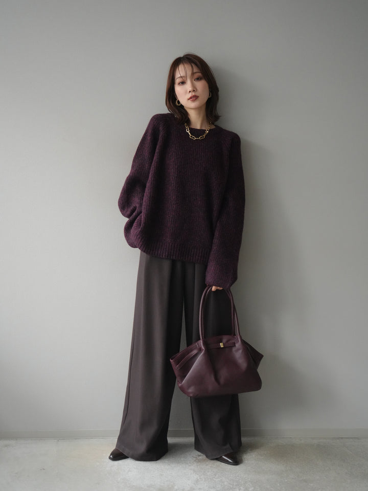 [予約]タックトートBAG /burgundy