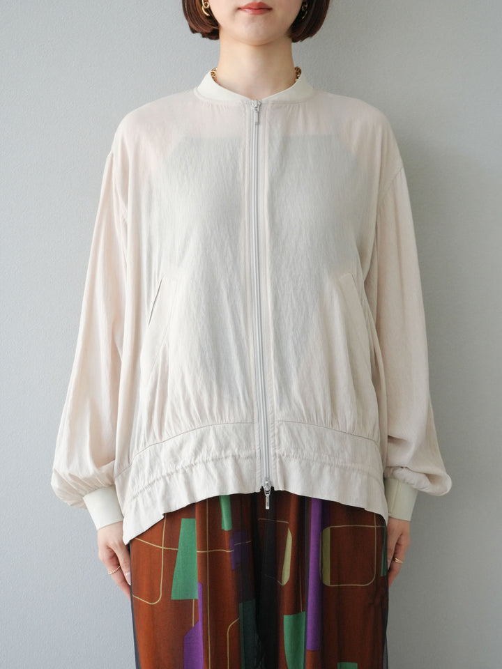 [預訂] Washer Sheer Blouson/象牙白