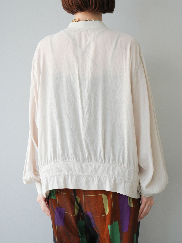 [預訂] Washer Sheer Blouson/象牙白