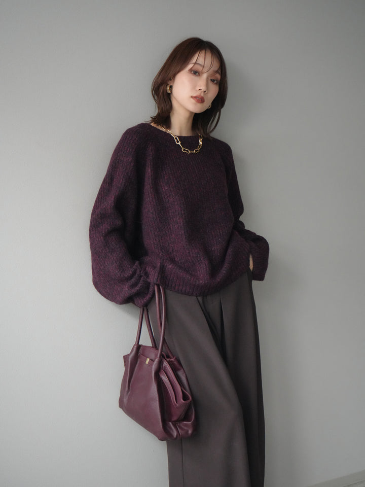 [予約]タックトートBAG /burgundy