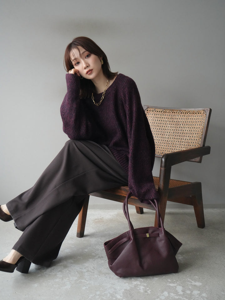 [予約]タックトートBAG /burgundy