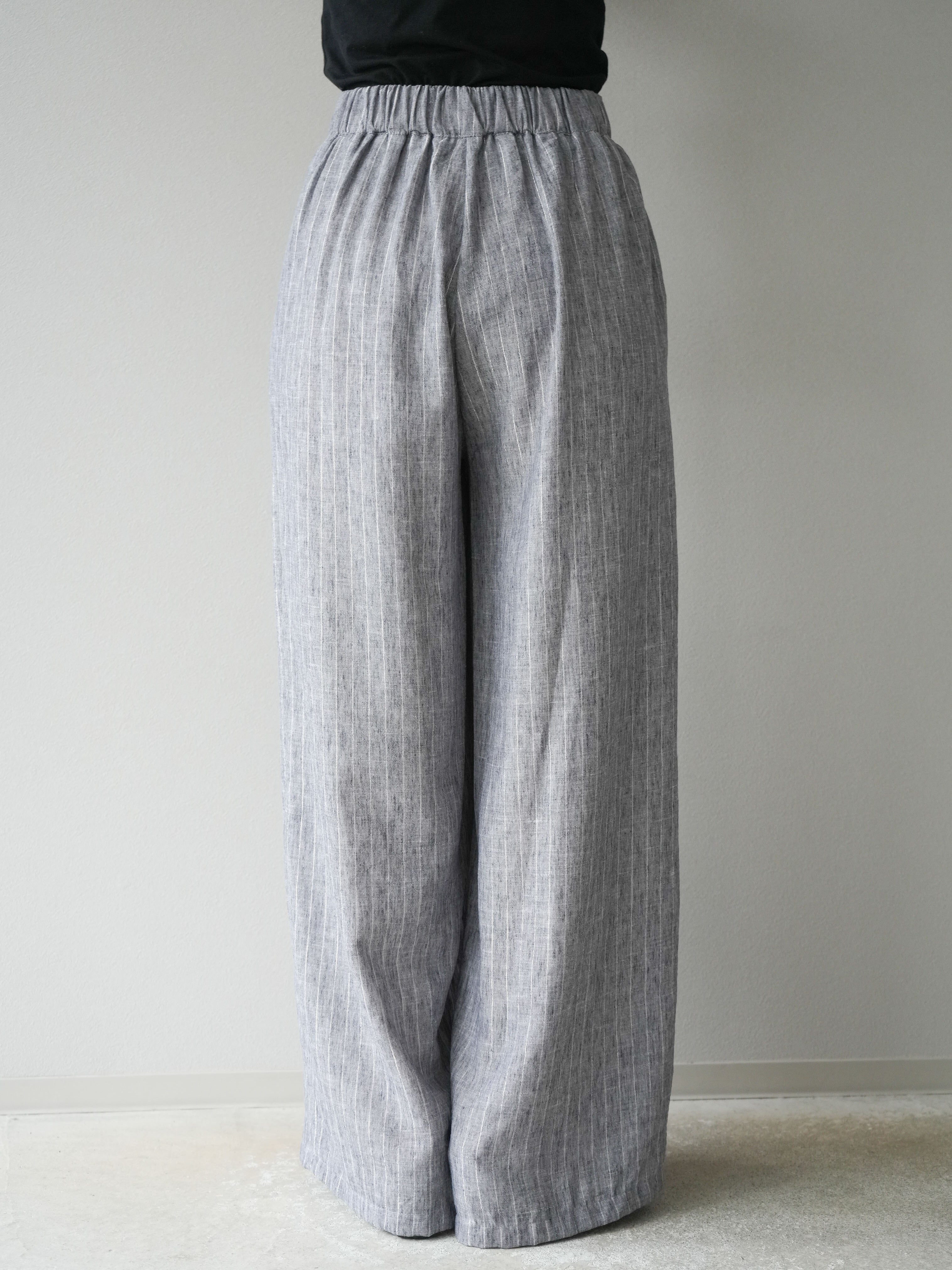 SET]ラメストライプボウタイブラウス＆ワイドパンツSET UP(2set) – Lumier