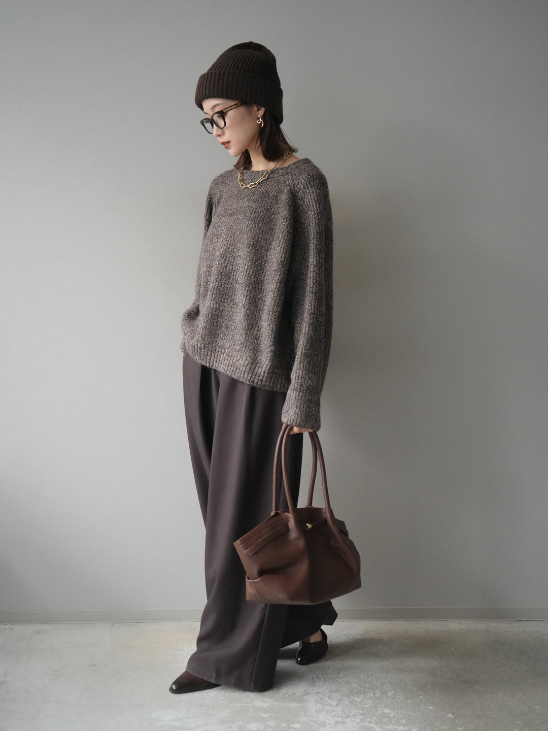 [予約]タックトートBAG /brown