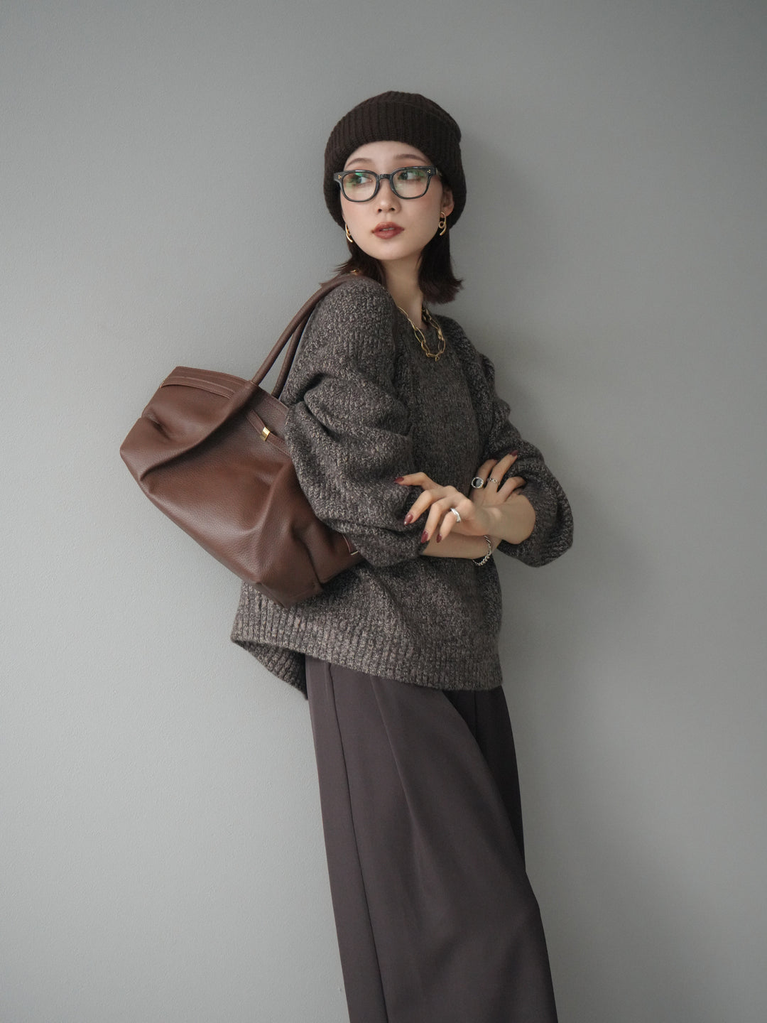 [予約]タックトートBAG /brown