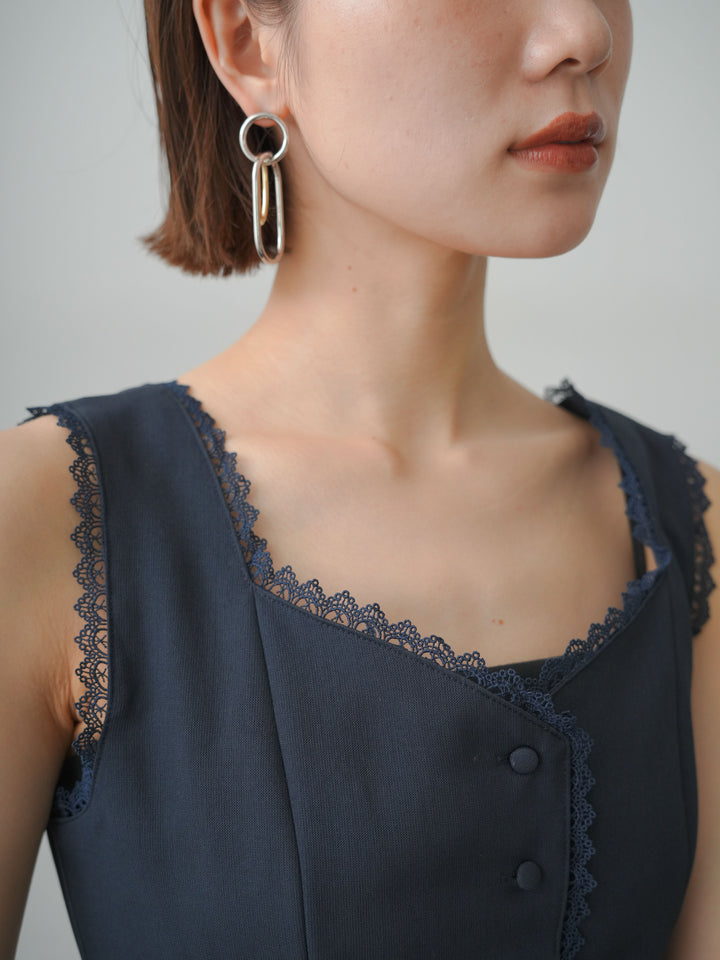 [予約]アシメオーバルコンビピアス/combi