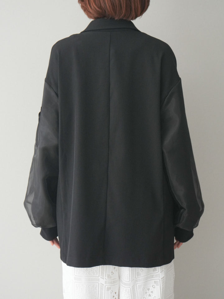 [予約]MA-1ドッキングデザインジャケット/black