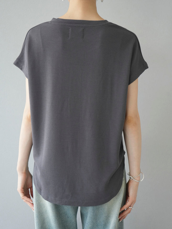 [Pre-order] Henley neck thermal top/charcoal