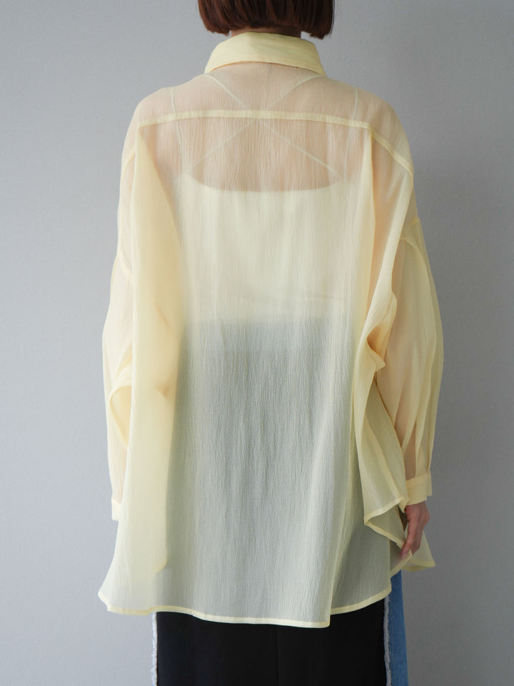 [予約]BIGポケットオーバーシアーシャツ/ライトイエロー