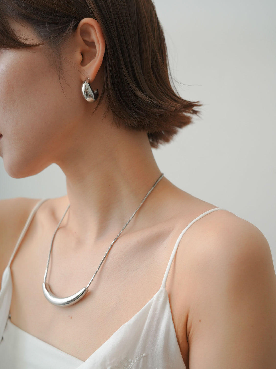 [予約]ボリュームフープピアス/silver