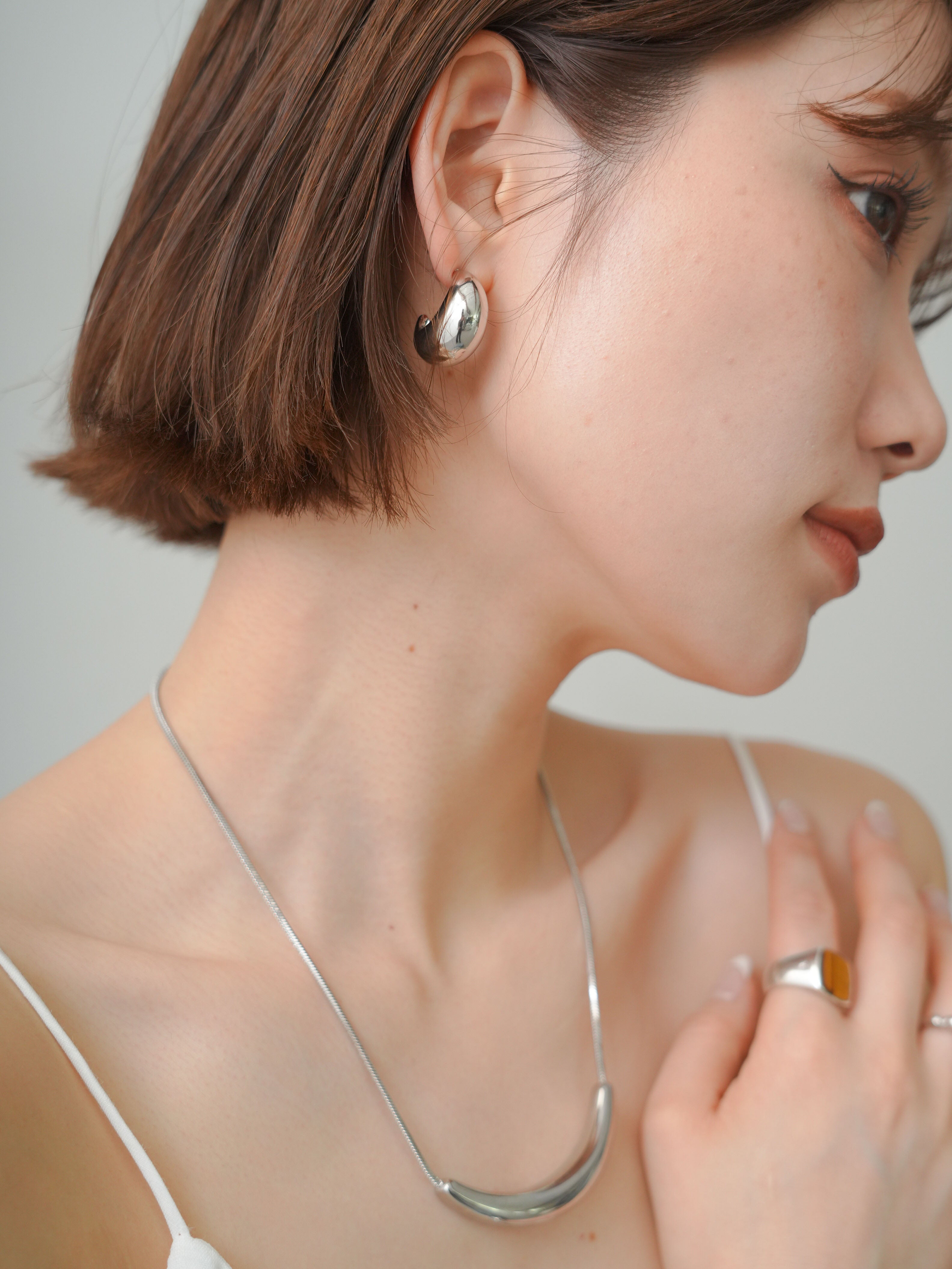 シルバーフープピアス ピアス 銀色 quip queint arch pierce ピアス
