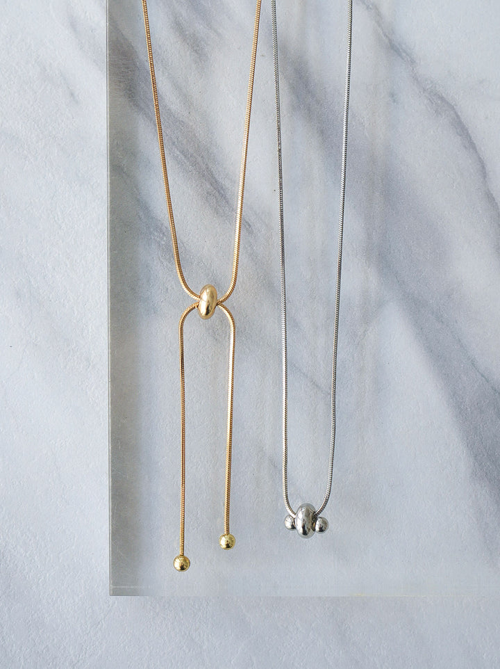 [予約]SLIDER SNAKE LONG NECKLACE /シルバー