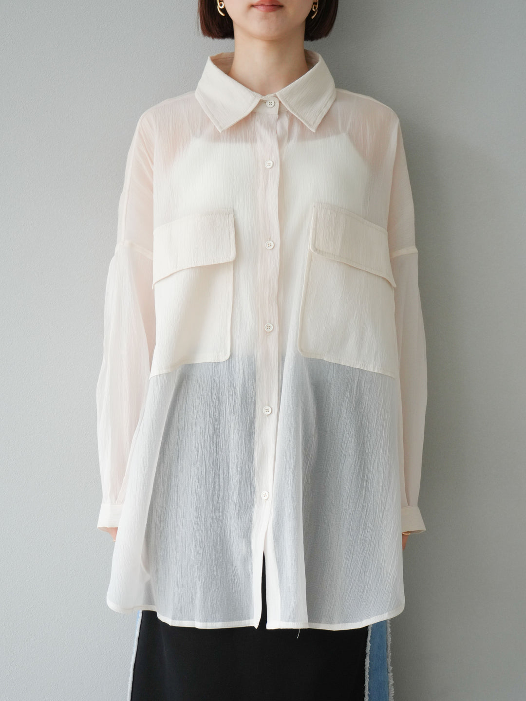[予約]BIGポケットオーバーシアーシャツ/ホワイト