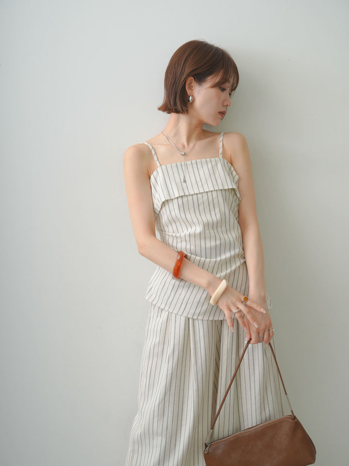 [SET]ストライプアシメキャミソール+選べるアクセセット(2set)
