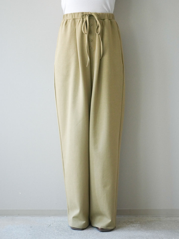 [予約]リラックスドレープスウェットパンツ/khaki