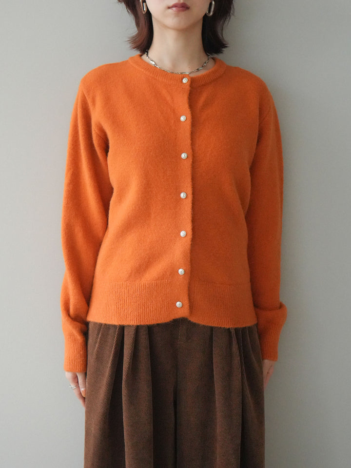 [予約]アンティークボタンニットカーディガン/orange