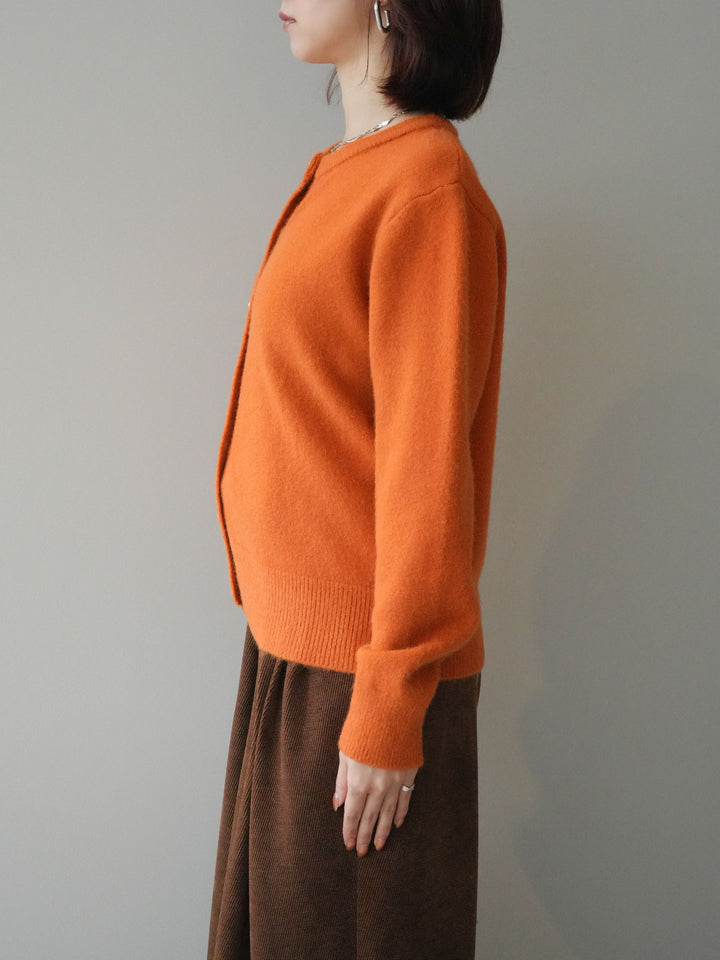[予約]アンティークボタンニットカーディガン/orange