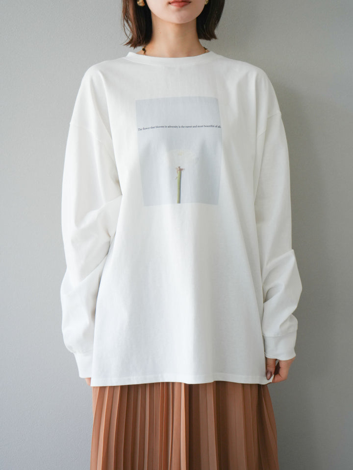 [予約]フラワーフォトプリントBIGロンT /オフ2