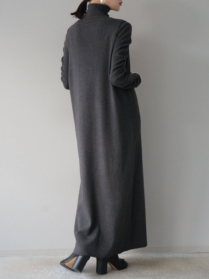 [SET] 設計袖高領針織＆無袖套裝 + 設計袖高領針織＆無袖套裝 (2set)