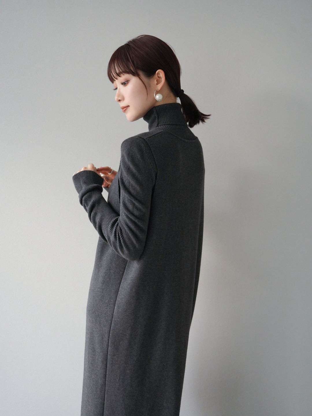 [SET] 設計袖高領針織＆無袖套裝 + 設計袖高領針織＆無袖套裝 (2set)