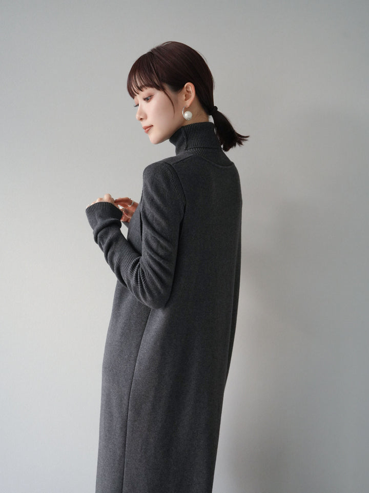 [SET] 設計袖高領針織＆無袖套裝 + 設計袖高領針織＆無袖套裝 (2set)