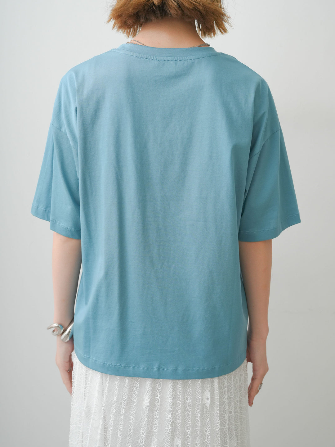 [予約]箔プリントボックスTEE/blue